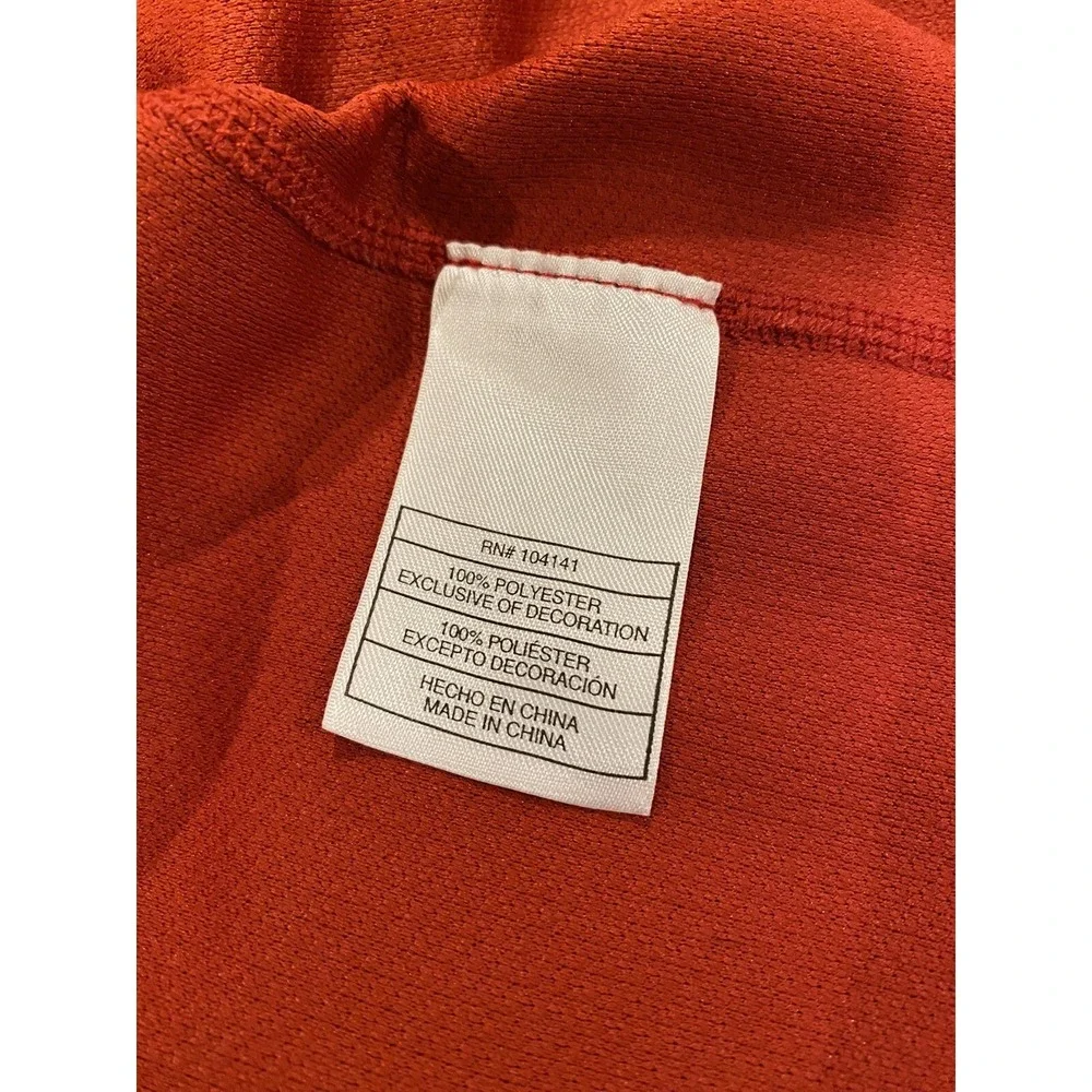 Nike‎ ACG FitDry  1/4 Zip  Pullover Top Womens Large Red Long Sleeve **Stains